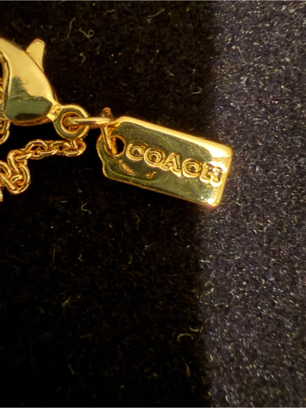 Coach Two Toned Lock and Key Necklace 16” - 18” chain - Picture 3 of 3